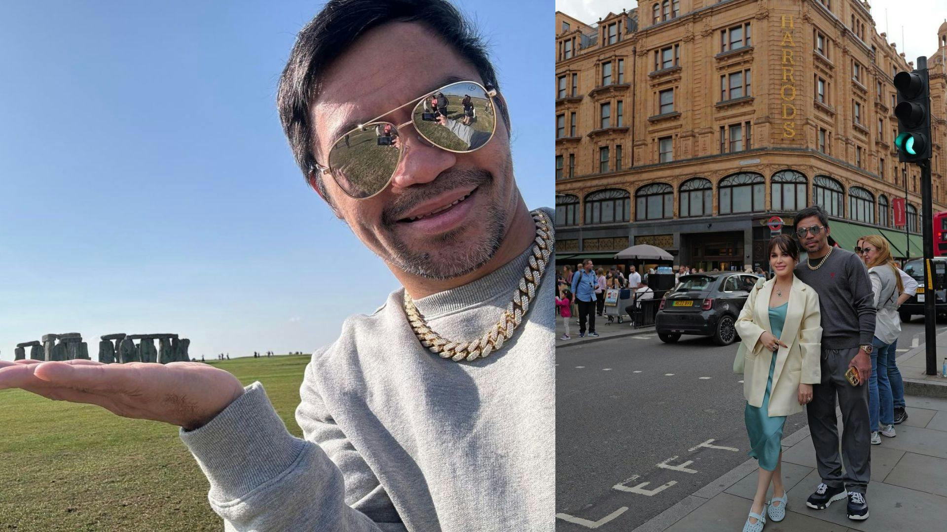 PACQ-your-bags: Manny Pacquiao and family soak up the vacation vibes in England

